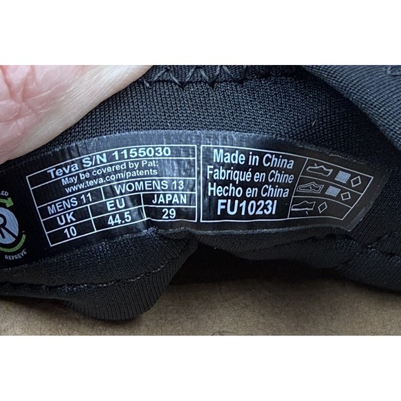 Teva Hurricane Ampsole Volt Black Mesh Platform Sandals M11/W13 Gorpcore 1155030 - Picture 11 of 12